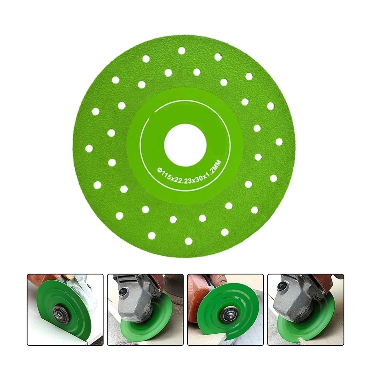 Disque de meulage vert for carrelage en acier, céramique, verre, diamant, 1/3/5 pièces